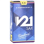 10V21AS45 Vandoren V21 Alto Sax Reeds 4.5 (10 ct. Box)