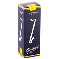 5VBC3 Vandoren Bass Clarinet Reeds 3.0 (5 ct. Box)